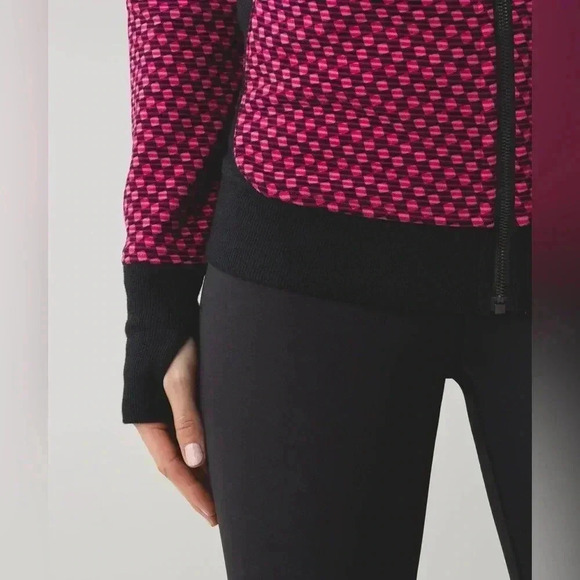 Lululemon Scuba Hoodie III, Deep Dive Berry Rumble Black / Black size 8 - Picture 6 of 12